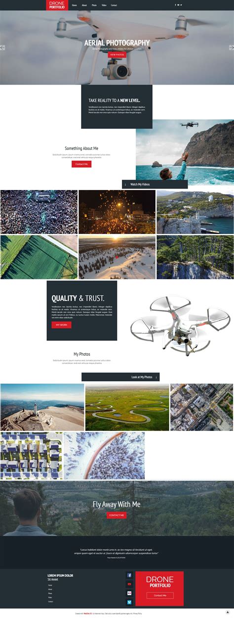 drone portfolio aerial photography drone photography website school