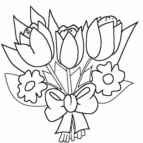 drawings bouquet  flowers nature page  printable coloring pages