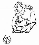 Coloring Pages Traced Animals Baboon Studying Icosahedron Click sketch template