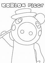Roblox Piggy Coloring sketch template