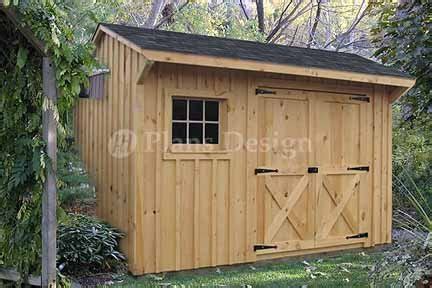 saltbox style storage shed project plans design