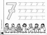Number Worksheets Tracing Coloring Seven Preschool Numbers Kindergarten Kids Lots Preschoolactivities Crafts Toddler Printable Find Pages Choose Board sketch template