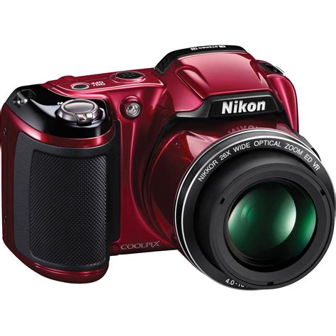 nikon coolpix  digital camera red  bh photo video