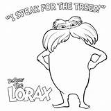 Lorax Coloring Pages Seuss Dr Colouring Tree Trees Book Printable Speak Truffula Characters Drawing Sheets Template Clipart Fish Kids Quotes sketch template