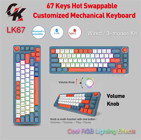 buy gamakay lk mechanical keyboard  keys rgb gateron switch hot swappable  programmable