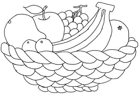 pin  woodcaver  drawings fruit coloring pages basket drawing