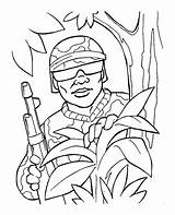 Army Coloring Soldier Printable sketch template
