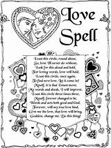 Spell Spells Wiccan Witches Chant Chants Witchcraft Wicca sketch template