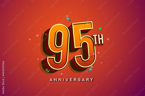anniversary logo design  colorful confetti birthday greeting