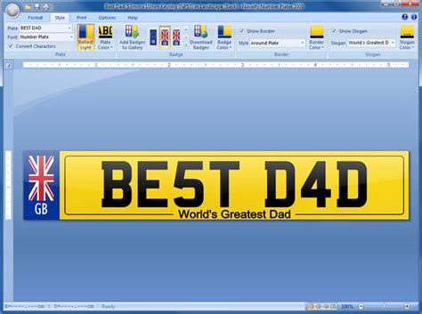 novelty number plates software create personalised novelty number