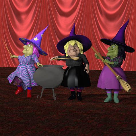 v powers sister witches 3d model cgtrader