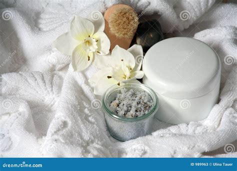 white spa  stock image image  stones flower beauty