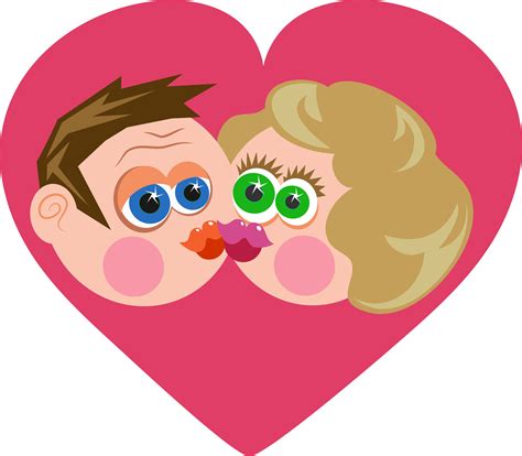Kissing Heart Couple Free Images At Vector