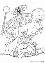 Coloring Pages Thor Kids Avengers Print sketch template