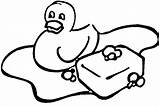 Coloring Soap Duckie Pages Printable Rubber Clipart Personal Drawing Color sketch template