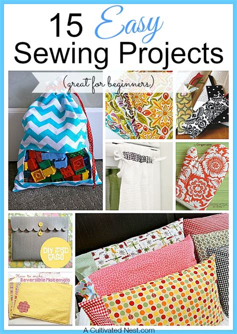 easy sewing projects  beginners  cultivated nest