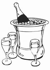 Champagne Coloring Pages Large sketch template