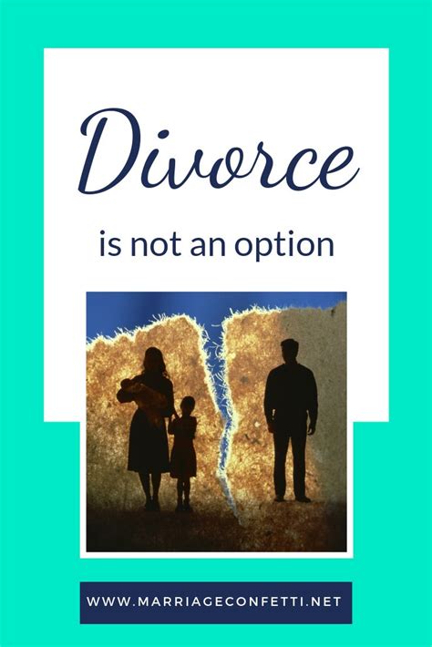 Divorce Is Not An Option Marriage Advice Christian