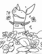 Olivia Coloring Pages Printable Pig Spring Print sketch template