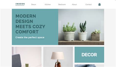 home decor website templates  store wix