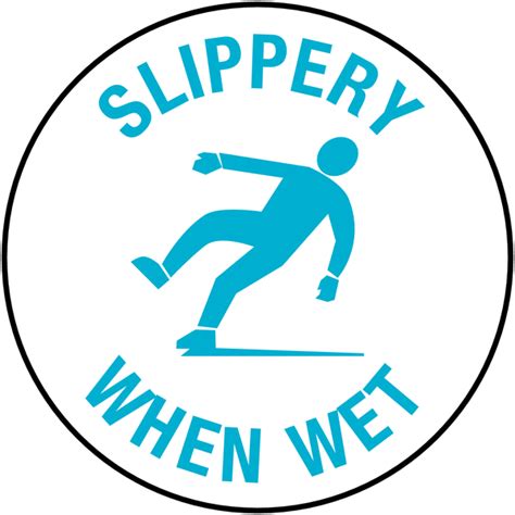 Slippery When Wet Anti Slip Circular Floor Markers Seton Uk