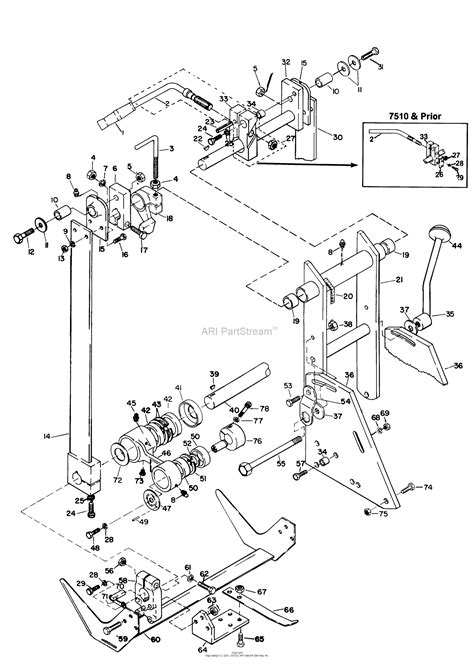 bunton bobcat ryan    heavy duty sod cutter parts diagram  pitman arms