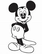 Mickey Mouse Coloring Pages Cute Standing Printable Para Dibujo Book Kids Dibujos Mousecoloring sketch template