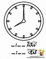 Coloring Clock Clipart Library Hour Pages Popular Telling Time sketch template