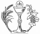 Communion Chalice Coloring Eucharist Pages First Drawing Clipart Wheat Template Printable Grapes Cup Getdrawings Wafer Color Vine Cross Grape Getcolorings sketch template
