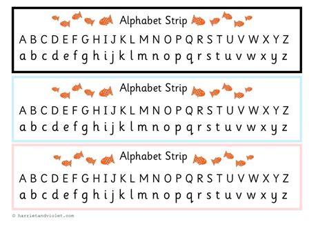 printable alphabet strip