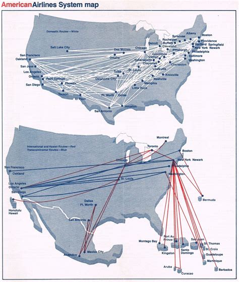 american airlines flight route map
