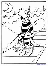 Safety Coloring Halloween Pages Kinderart Bee Print Getcolorings Safe Getdrawings sketch template