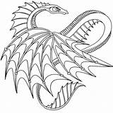 Coloring Pages Printable Adults Dragons Advanced Dragon Popular Mandalas sketch template