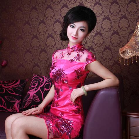 hot sales women cotton lace mosaic slim sexy chinese cheongsam mini