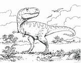 Jurassic Coloring Dinosaur Pages Rex Park Printable Color Getcolorings Getdrawings sketch template