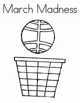 Coloring March Madness Pages Kids Basketball Cursive Twistynoodle sketch template