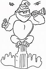 Kong King Coloring Pages Christmas Funny sketch template