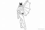 Coloring Batgirl Pages Lineart Kids Printable sketch template