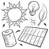 Energia Energía Renewable Skissar Lhfgraphics Abbozzo Solare Obietta Illustration Mandala Dibujar Objetos Blixt Kasta Imágenes Yayimages Bulb sketch template