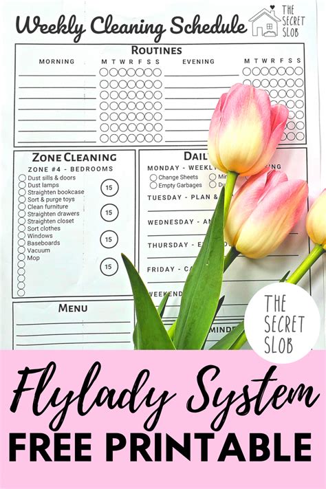 weekly cleaning printable fly lady cleaning cleaning printable