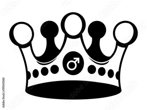 Crown With Male Sex Symbol As Metaphor Of Patriarchy Man Is A