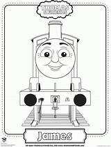 Coloring Pages Thomas Tank Printable Engine Friends Train James Printables Colouring Bad Print Stripes Case Sheets Kids Book Rocks Face sketch template
