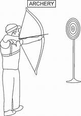Archery Coloring Esl Studyvillage Maryworksheets sketch template