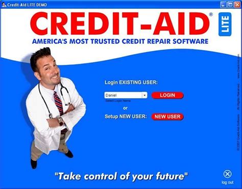 credit aid credit repair software main window credit aid