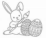Pages Coloring Bunny Easter Simple Getcolorings sketch template