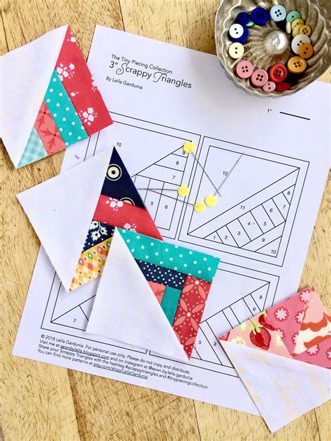 scrappy triangles   tiny piecing collection foundation paper pieced patterns perfect