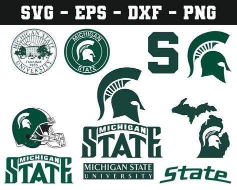 Michigan State Spartans Football Bundle Logo Svg For Cutting With Cricut