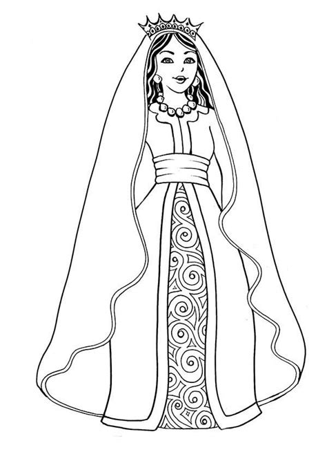 queen esthers courage coloring page sundayschoolist