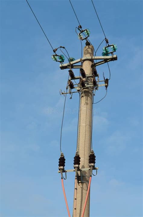 electric pole stock photo image  telephone color