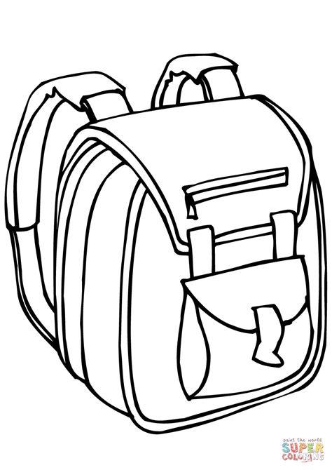 school bag coloring sheet coloring pages